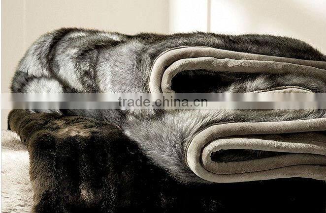 super soft discharge faux fur blanket