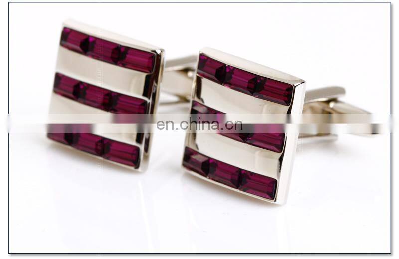 New Crystal 4 color Plated Cufflink