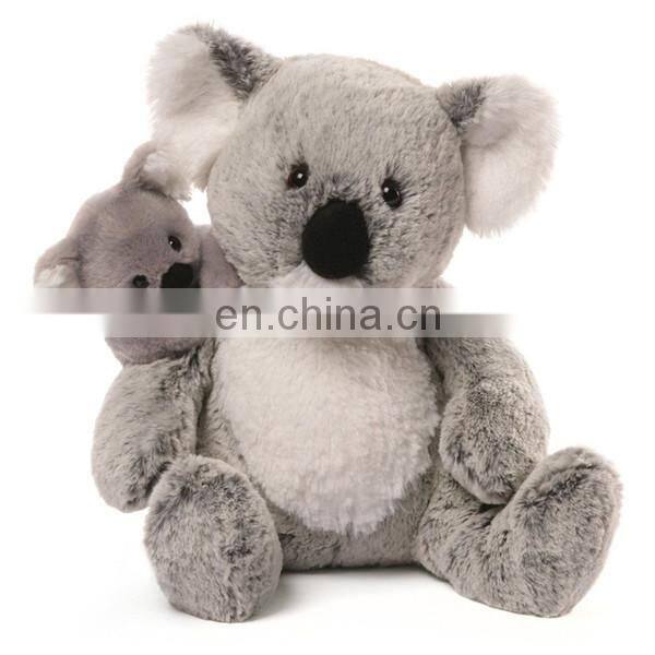 Grey Koala Bear Soft Toy With Ribbon Bowknot Cheap Wholesale Stuffed Animal Baby Koala Plush Toy