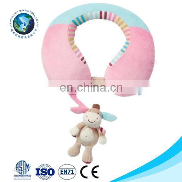 Fashion cheap plush blue bear neck cushion customized cute soft animal travel neck pillow
