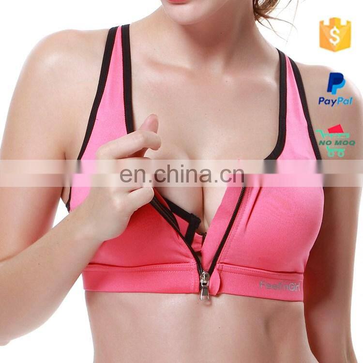 Wholesale Women Plain Seamless Blue Mesh Irregular Sport Sexy Yoga Bra