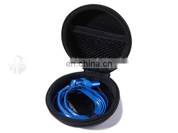 Round hard shell waterproof storage eva earphone case with custom logo