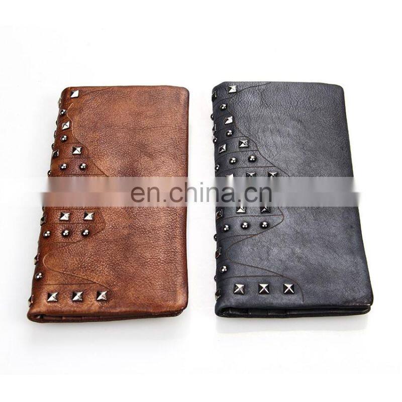 Very popular retro men leather wallet money clip brands