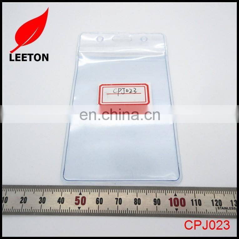 Cheap transparent PVC ID card badge holder