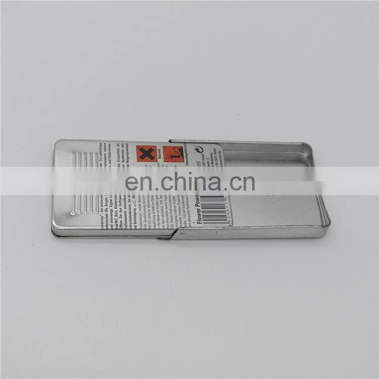 slide lid curved chewing gum candy rectangle metal packaging tin boxes