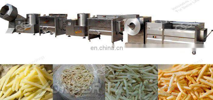 Industrial Small Scale Potato Chips Maker Fresh French Fries Frying Making Production Line Machinery To Make Potato Chip