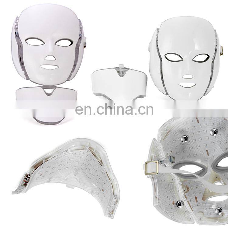 YK-L01 7 Colors Infrared Light Face and Neck Whitening Facial Mask Face Lifting LED light Therapy Mask