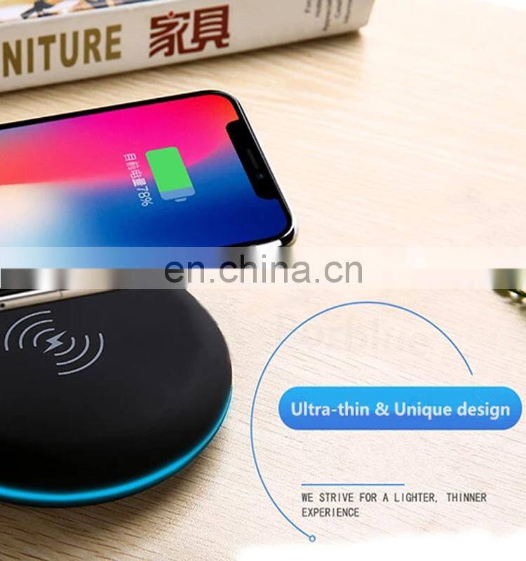 Round shape keychain 5000mah wireless Fast Charge portable power bank