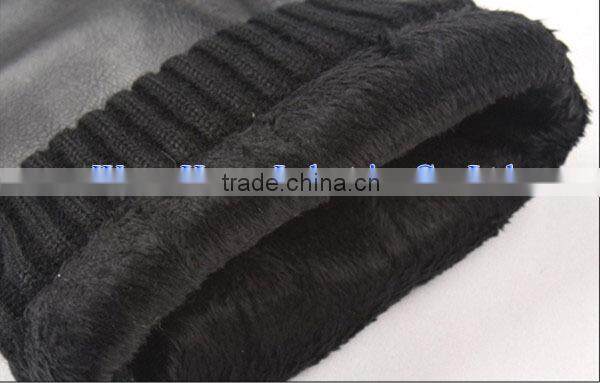 Mens goatskin winter gloves genuine leather