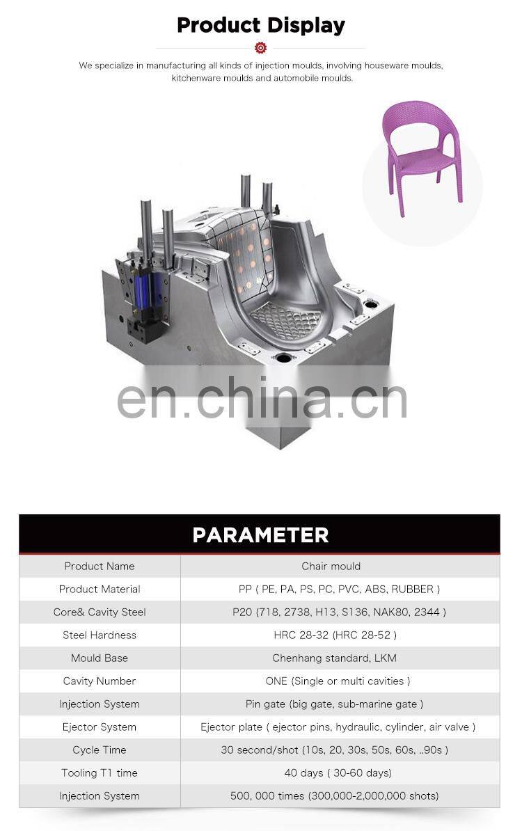 Cheap custom household comfortable plastic inject machine chair mould