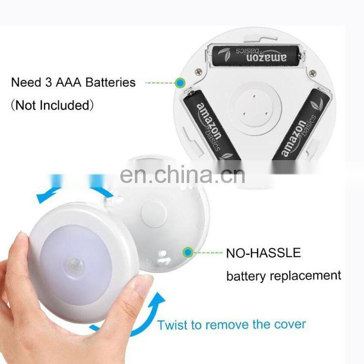 3pcs for one pack wireless cabinet home decoration motion sensor light 6 led