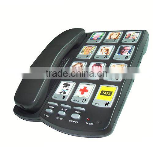 Landline Analog Office Corded Big Button Telephone Model