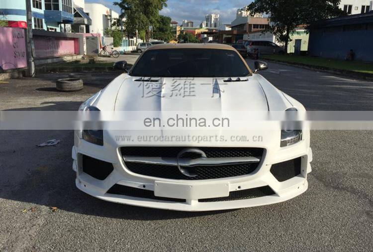 MB SLS body kits to Prior Design style for SLS w197 front bumper+fenders+side skrits+hood+rear bumper+rear diffuser+spoiler