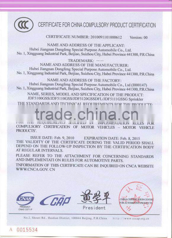 Dongfeng 6*2 16000 liters water tank truck