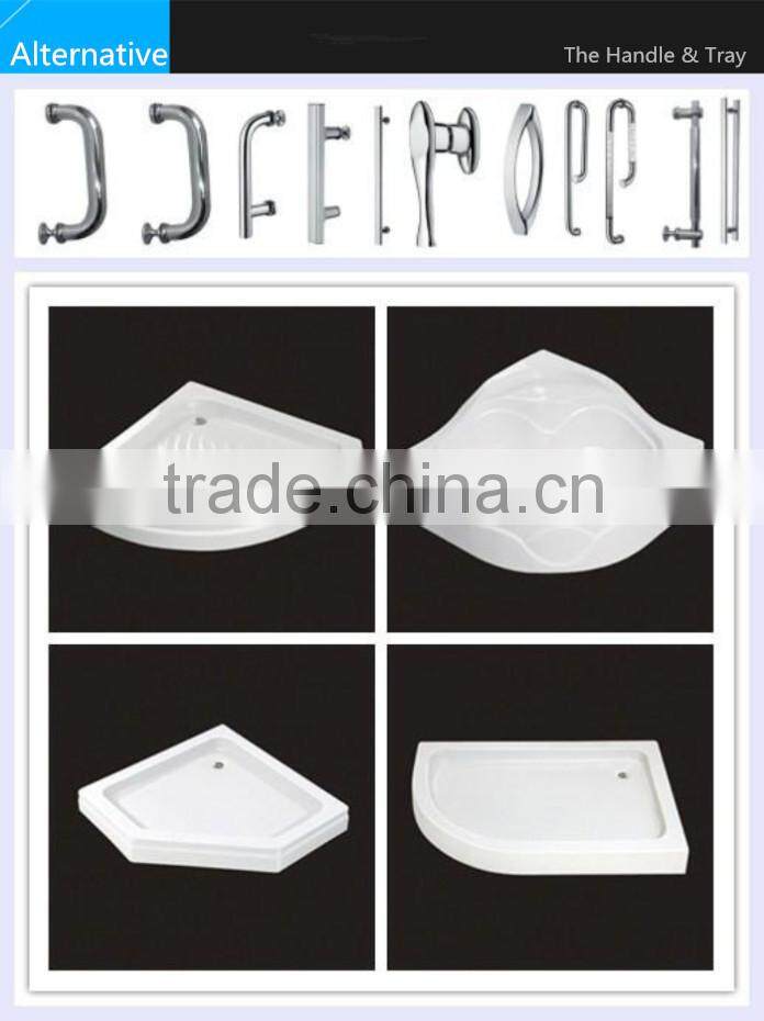 Acrylic Tray Freestanding Rectangle Portable Shower Room Glass Shower Enclosure