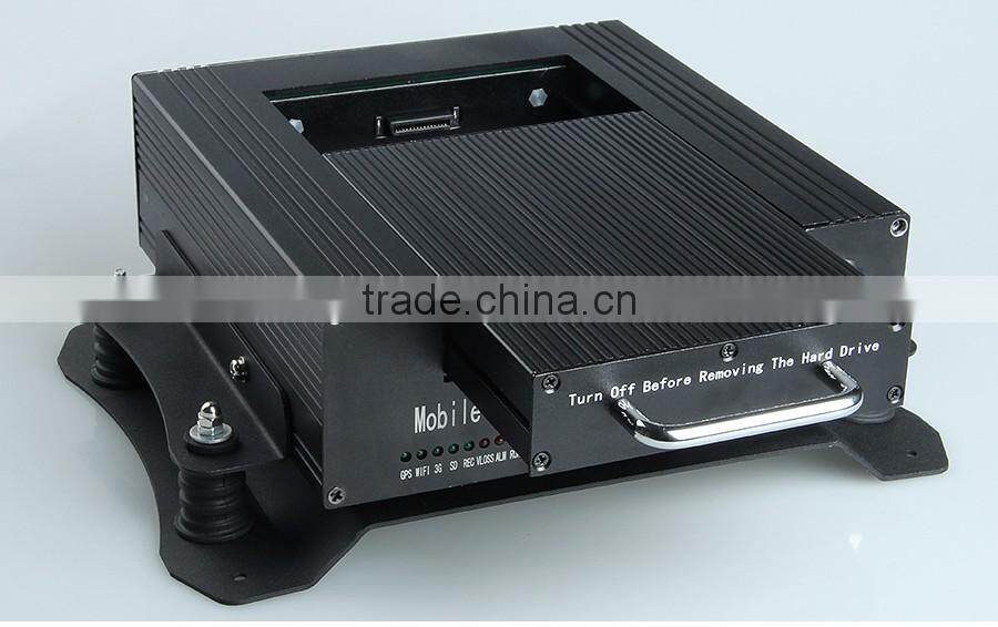 2016 hotsale mobile digital video recorder 4ch hard disk automotive recorder cycle recording vehicle 720p blackbox dvr