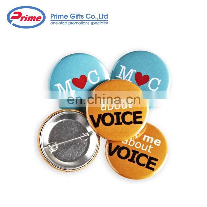 Promotional Name Button Badge with Custom Logo Printed
