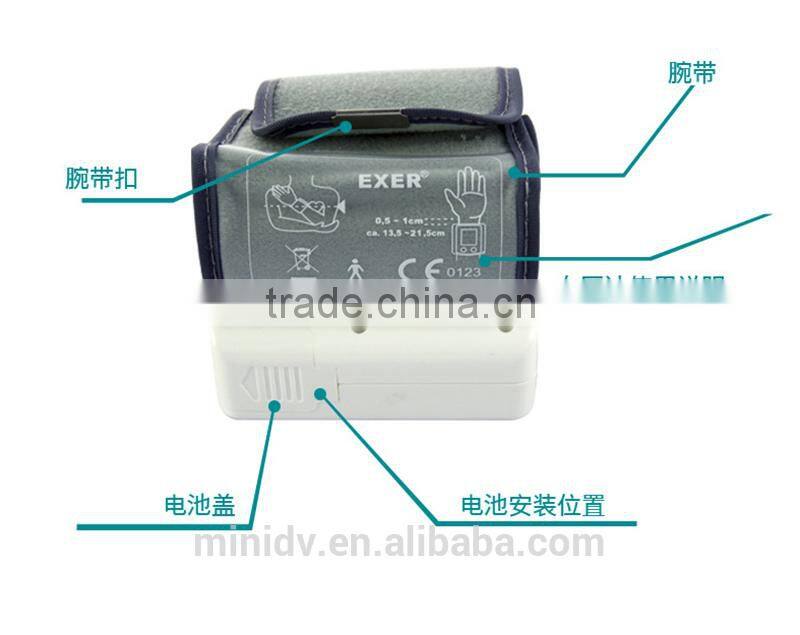 Android IOS APP Smartphone Control Automatic Inflating Wrist Watch Bluetooth Blood Pressure Monitor with Testing Heart Beat Rate