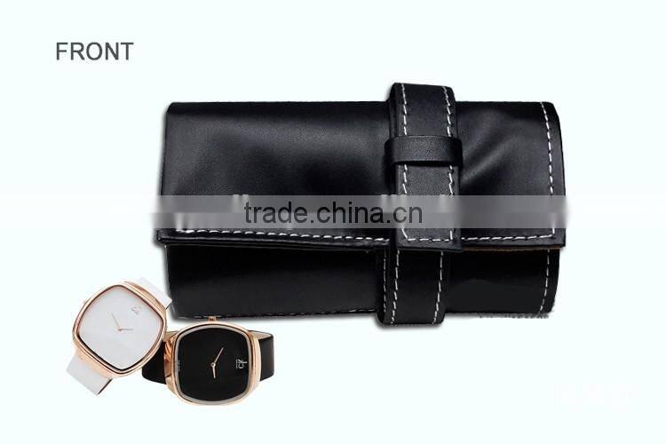 Wholesale Large Capacity Genuine Leather Watch Storage Bag Six Purse Travel Watch Bag Jewellery Pouch