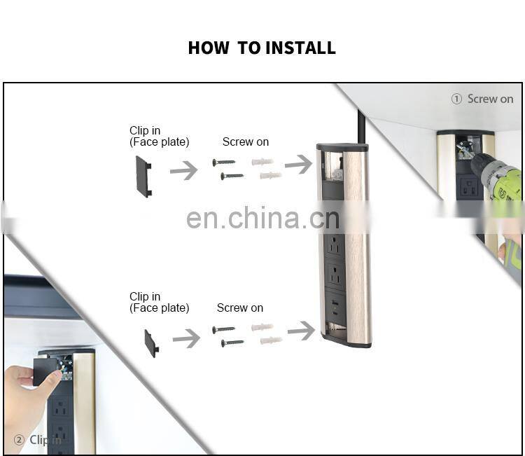 US socket with Type C charger and Aluminium frame