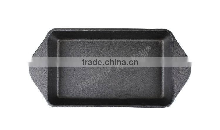FDA approved rectangular cast iron baking tray