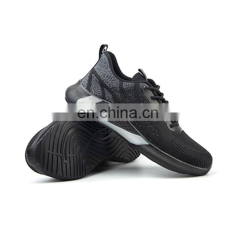 Breathable light weight comfort flying woven zapatos de seguridad de trabajo sneaker shoe safety