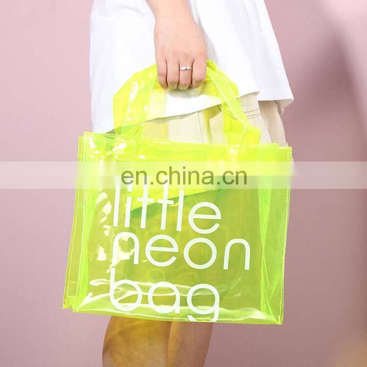 Wholesale Women Summer Little Neon Pvc Tote Bag