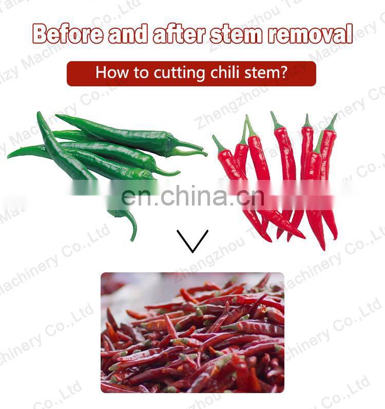 Factory Price Dry Chili Stem Cutting And Removing Machine