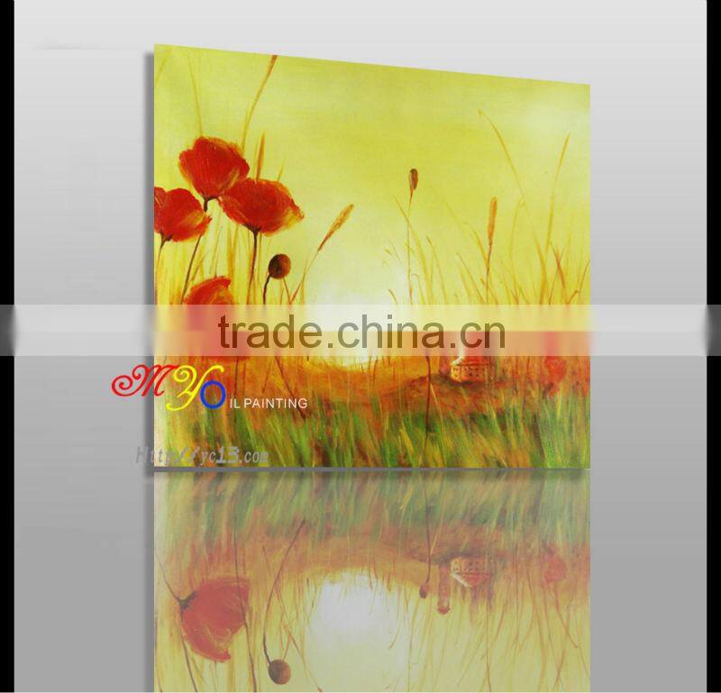 handmade home decor Artwork flower grass oil painting on canvas