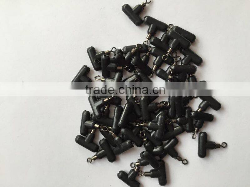 High quatity wholesale fishing tackle crap fishing T-shape plastic triple swivel fishing accessories