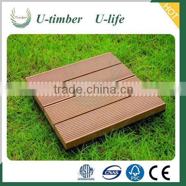 Easy to use WPC diy decking tiles flooring