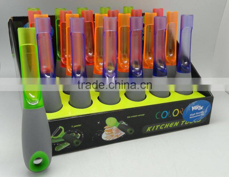 big and fat handle kitchen gadget set,kitchen accessories, ICE CREAM SPOON, PEELER, OPENER