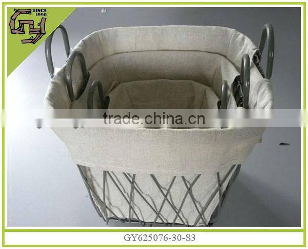 new round handmade with ear willow laundry basket