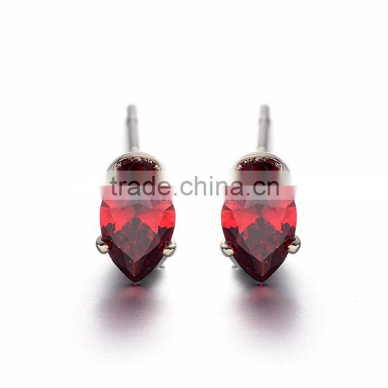 New Vogue Chic Gold Quality Mixed Colors Zircon Earrings Jewelry Set Woman