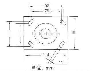 5" heavy duty PU Caster & wheel(MH2050)