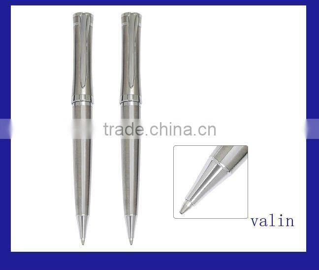 (va1104) Black and silver promotion metal gift pen with twist mechanism