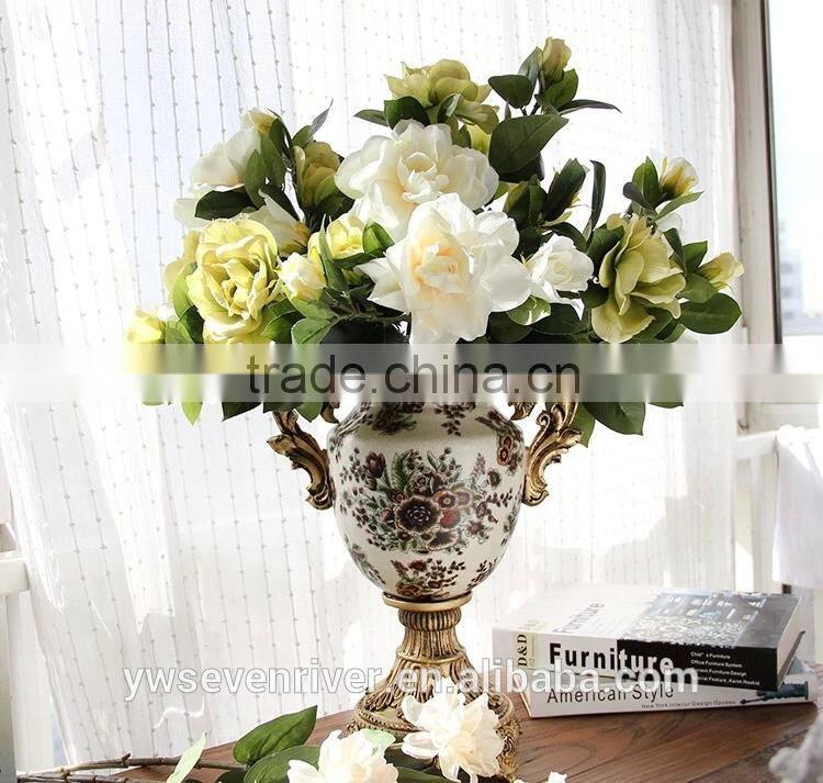 Classical gardenia decorative floral household act the role ofing is tasted The simulation flower silk flowers The table flowers
