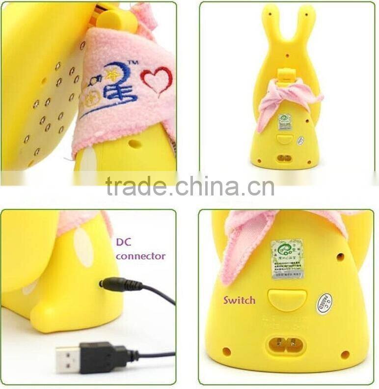 Cute Rechargeable 0.8W 16 LED Lovely Dog Desk Lamp Light AC Charging and USB Charging for Children Student Learning Reading