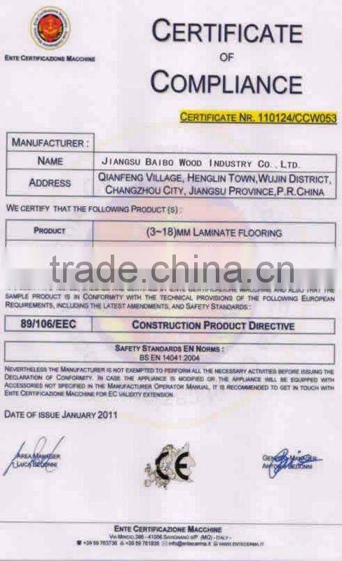 8mm hdf v groove oak laminate flooring