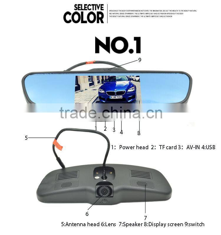 Car rearview mirror camera dvr,rearview mirror spy camera,car rearview camera