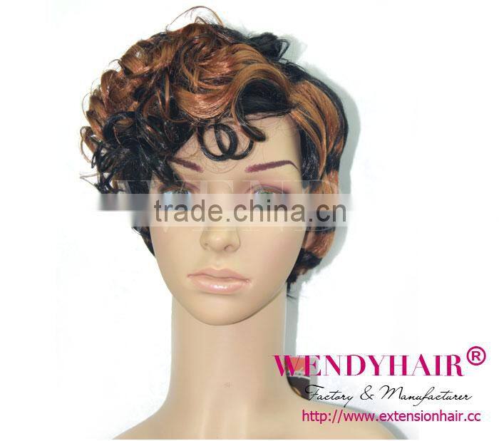 Holiday Promotion Double Color color synthetic wig cheap synthetic monofilament wig