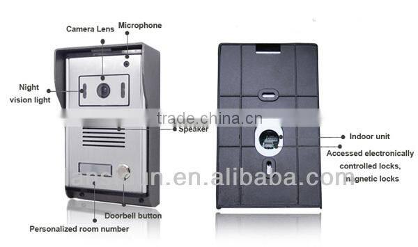 China new 7 inch ABS building video door intercom system