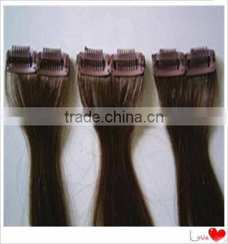 100% virgin remy black color clip in hair extension