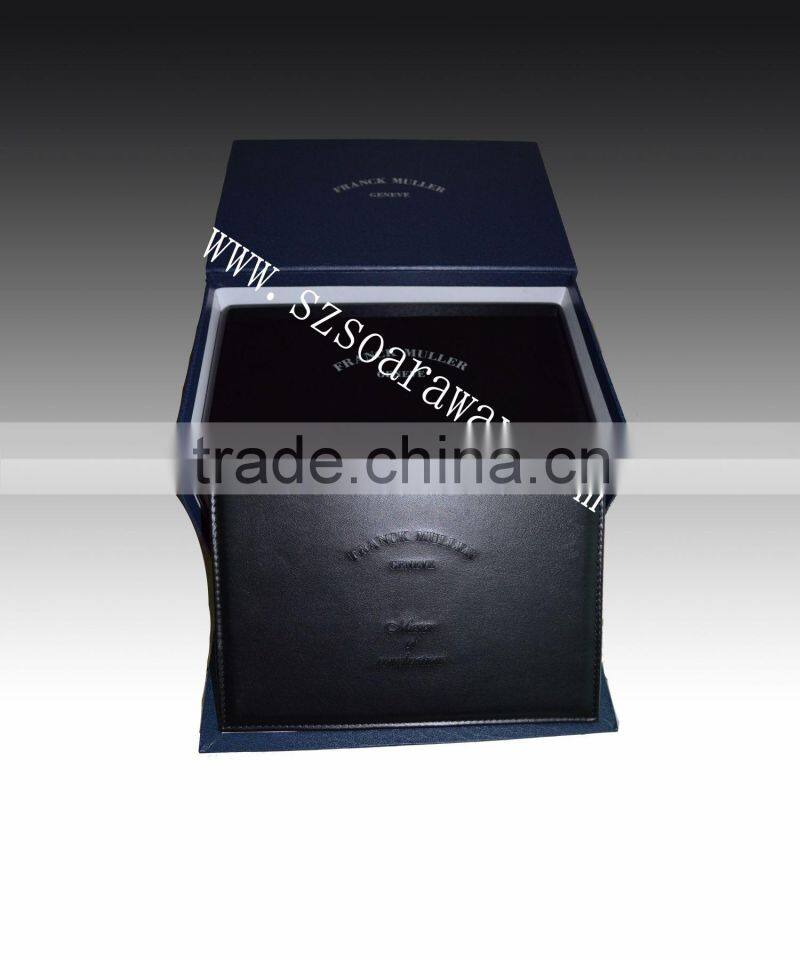 personalized luxury single watch box with Leather finishing Custom logo leatherette watch boxes