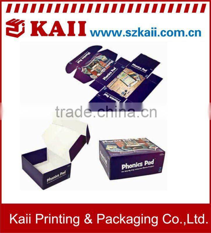colorful corrugated paper box packaging with printing machine