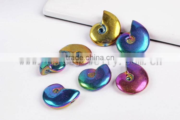 Top selling products natural rare ammonite fossils cabochon pendant charm