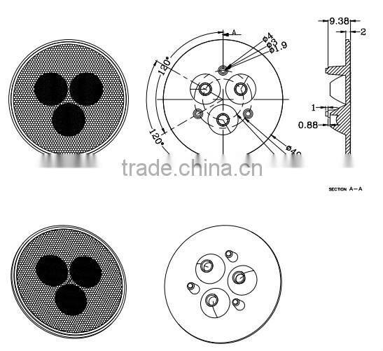 New Seoul optical lens led light lens DK5036-3H1-Z led