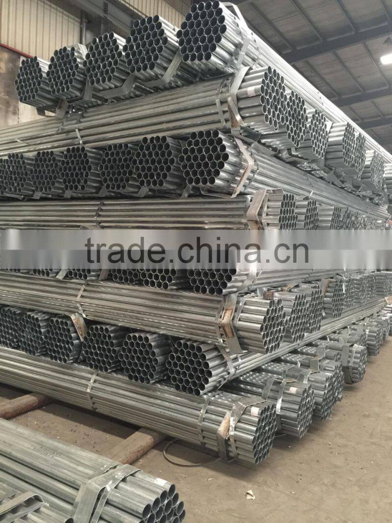 Prepainted zinc round steel tubes / Metal building material GI steel pipes for greenhouse