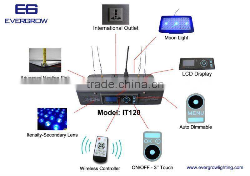 2014 Hot Sale Intelligent Remote Controller Automatic Operation Mode 16inch 24inch 36inch Cree LED Aquarium Lighting for Coral