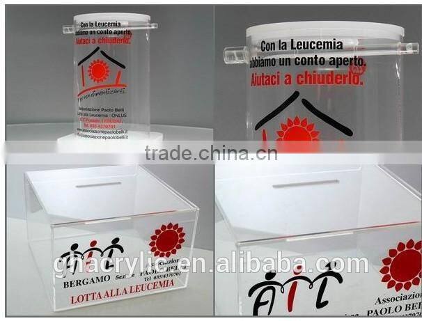 Customized clear acrylic storage containers with lid wholesale,hot sale acrylic box